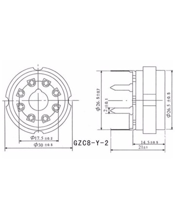 OCTAL GZC8-Y-2 PCB