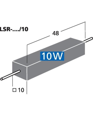 MONACOR LSR-10/10   1.0Ω/10W