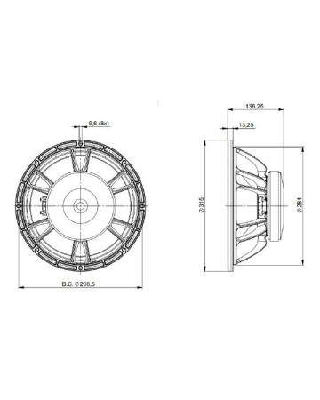 B&C 12FW64 / 8ohm