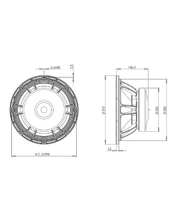 B&C 12FW76 / 8ohm