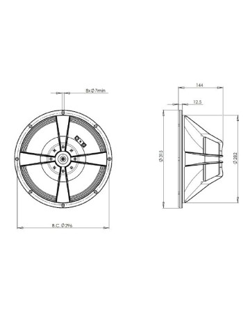 B&C 12HPL64 / 4ohm