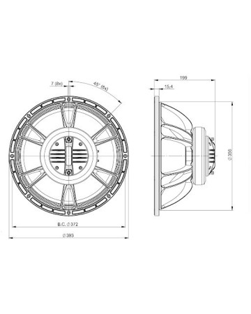 B&C 15FCX76 / 8ohm