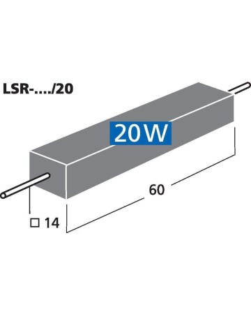 MONACOR LSR-22/20 2.2Ω/20W