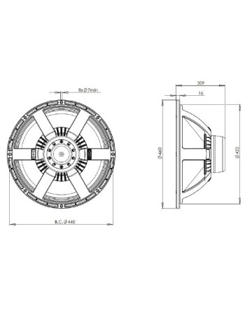 B&C 18NW100 / 8ohm