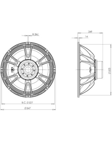 B&C  21SW115 / 8ohm