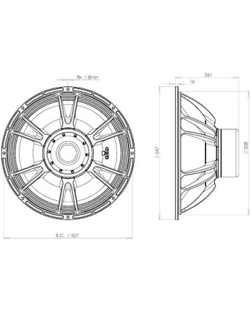 B&C  21SW152 / 8ohm