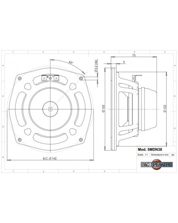 B&C 5MDN38 / 8ohm