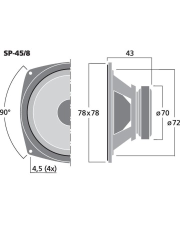 MONACOR SP-45/8