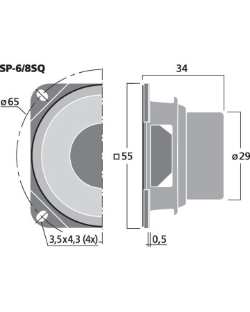 MONACOR SP-6/8SQ