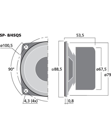 MONACOR SP-8/4SQS