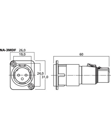 NEUTRIK NA-3MDF