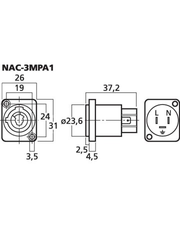 NEUTRIK NAC-3MPA1