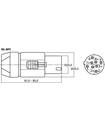 NEUTRIK NL8FC