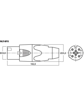 NEUTRIK NLT8FX